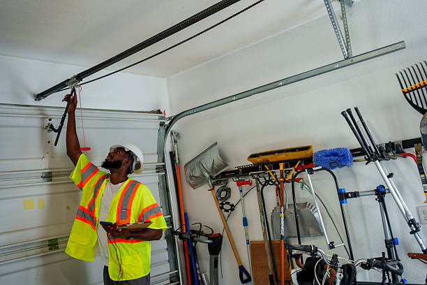 Professional Garage Door Panel Replacement technician working in Waurika, OK